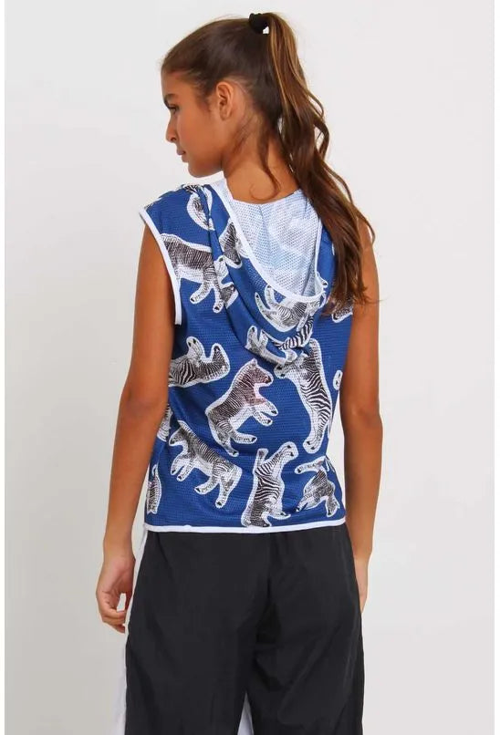 BLUSA MALHA ESTAMPADA COM CAPUZ MERCATTO