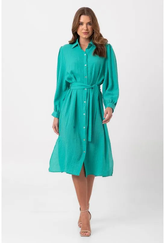 CHEMISE VISCOSE TEXTURIZADA VERDE PEQUIÁ