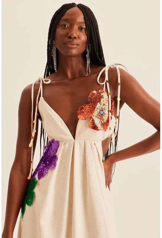 VESTIDO LONGO CUT OFF LANÇA PERFUME