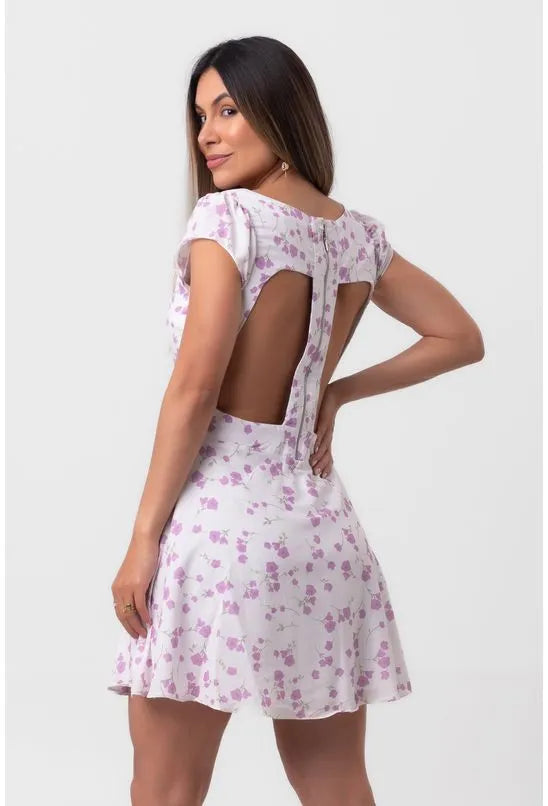VESTIDO CURTO LAVANDA TROPICAL PEQUIÁ