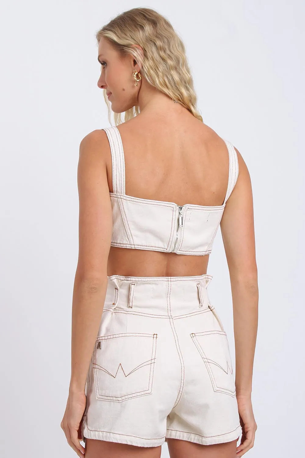 TOP SARJA COM FIVELAS STONADO ANIMALE JEANS