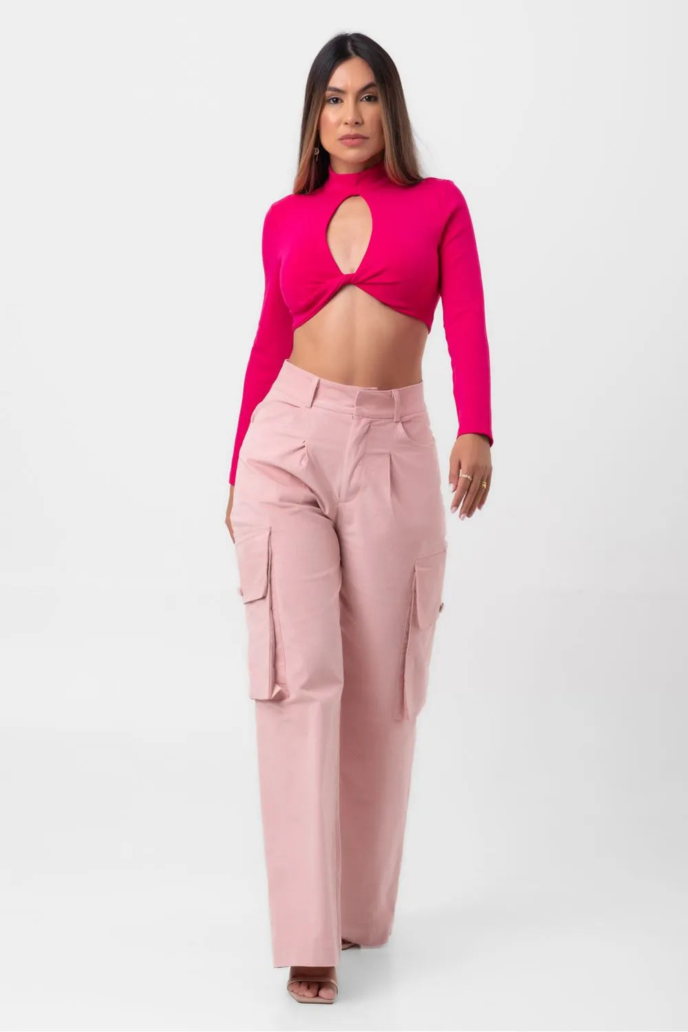 BLUSA MANGA LONGA ROSA LABRAVA