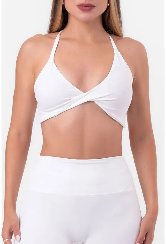 CONJUNTO FITNESS CALÇA LEGGING E TOP BRANCO