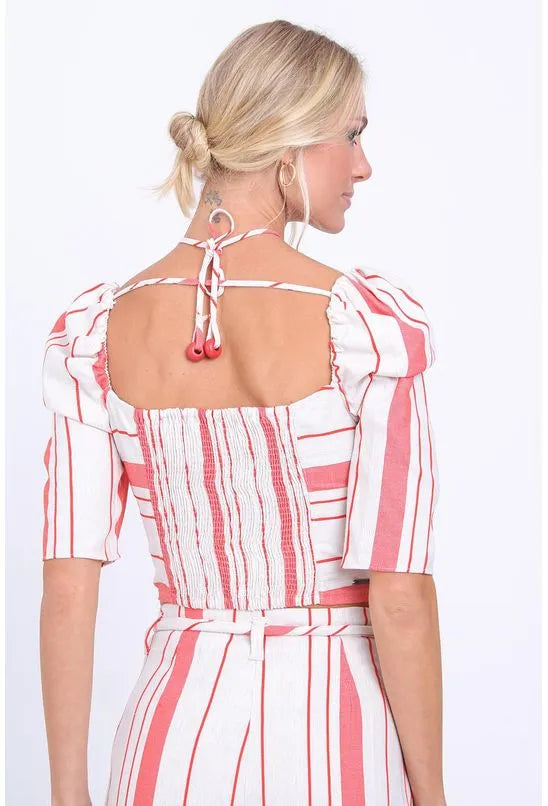 BLUSA LINHO LISTRADA FORUM