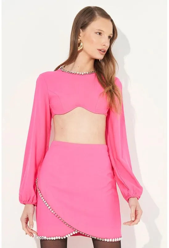 BLUSA COM BORDADO MANUAL COLCCI