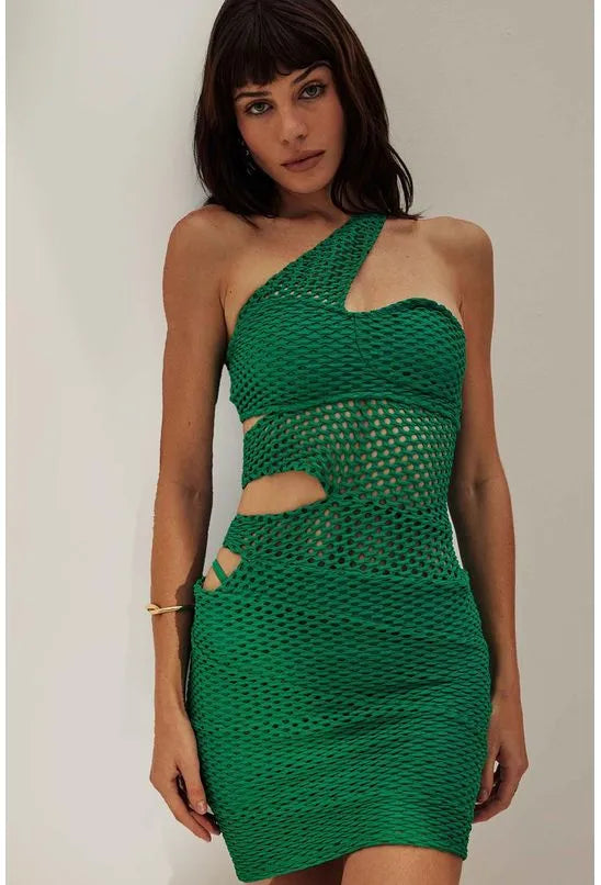 VESTIDO CURTO COM CUT OFF LANÇA PERFUME