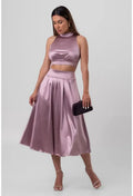 TOP SATIN CROPPED ROXO LABRAVA