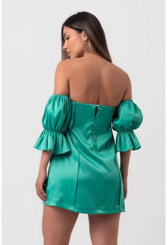 VESTIDO CURTO KIM TOP ESTRUTURADO VERDE LABRAVA