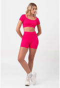 TOP FITNESS PULSE MANGA CURTA PINK BABADOTOP