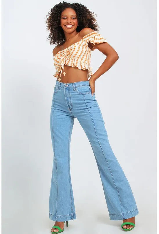 CALÇA JEANS SLIM FLARE FARM