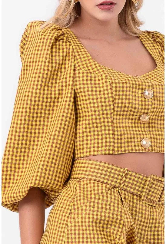 BLUSA MANGA 7/8 CROPPED LANÇA PERFUME