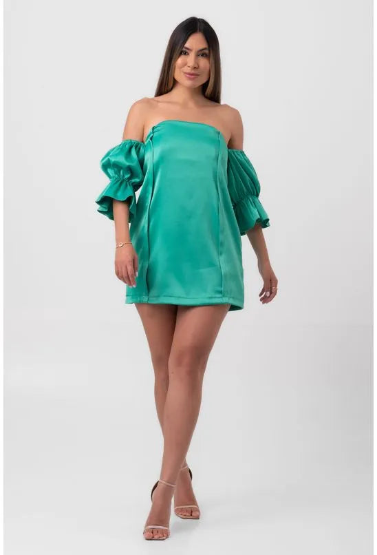 VESTIDO CURTO KIM TOP ESTRUTURADO VERDE LABRAVA