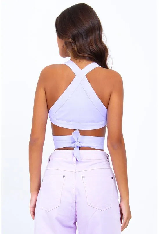 TOP TRICÔ OPEN - ROXO