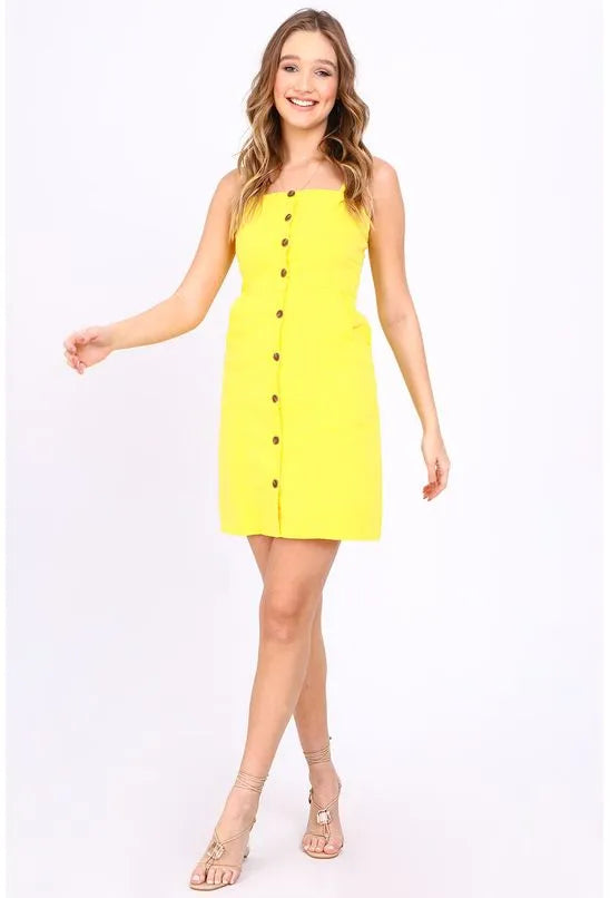 VESTIDO CURTO COM BOTÕES MERCATTO