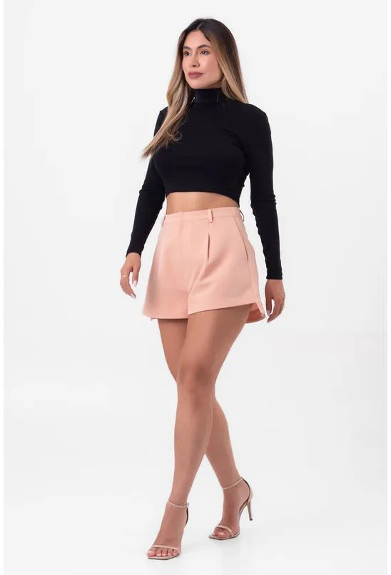 SHORT CREPE DEGRAU BEGE LABRAVA