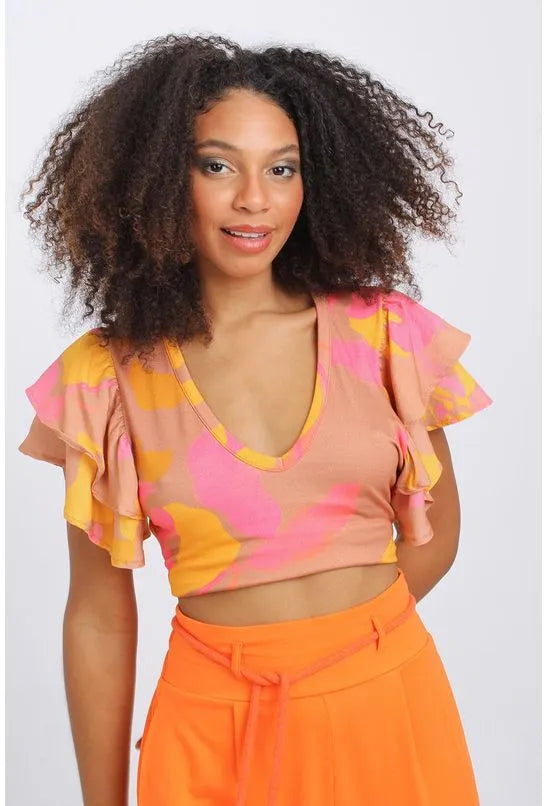 CAMISETA LINHO ESTAMPADA FORUM