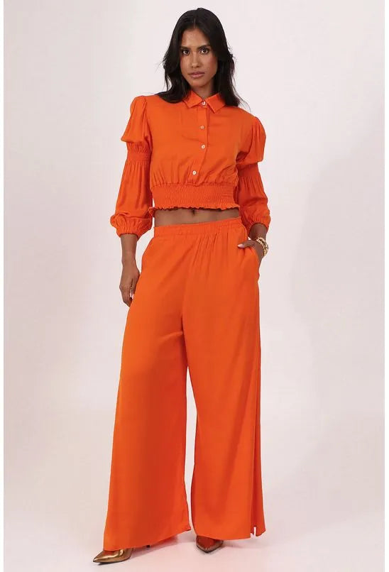 BLUSA VISCOSE LASTEX LARANJA PEQUIÁ
