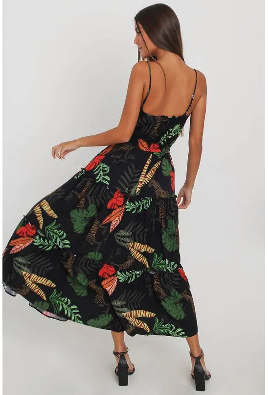 VESTIDO MIDI DEU ZEBRA PEQUIÁ