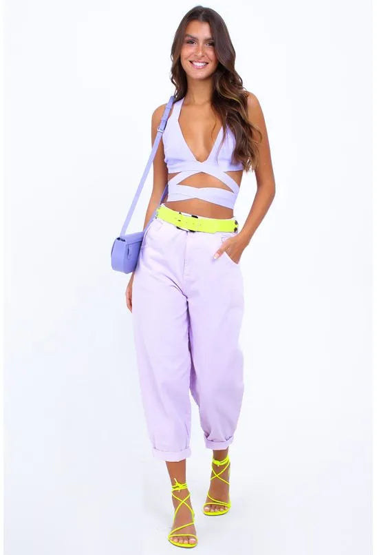 TOP TRICÔ OPEN - ROXO