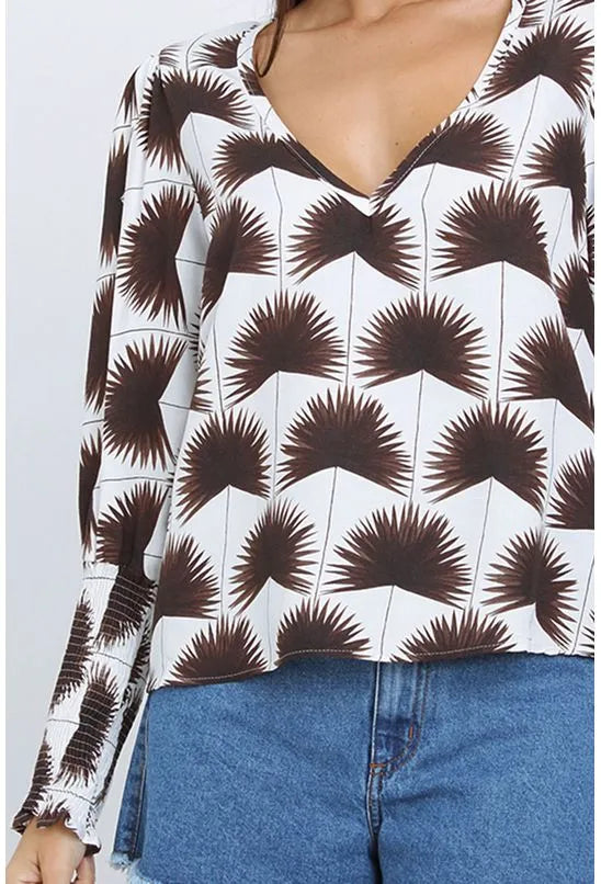BLUSA LINHO ESTAMPADA FORUM