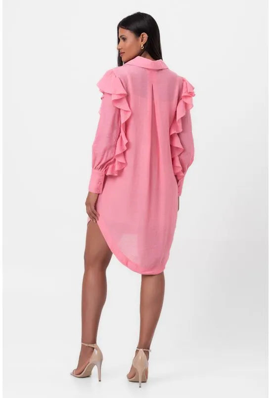 CHEMISE BABADO ROSA LABRAVA