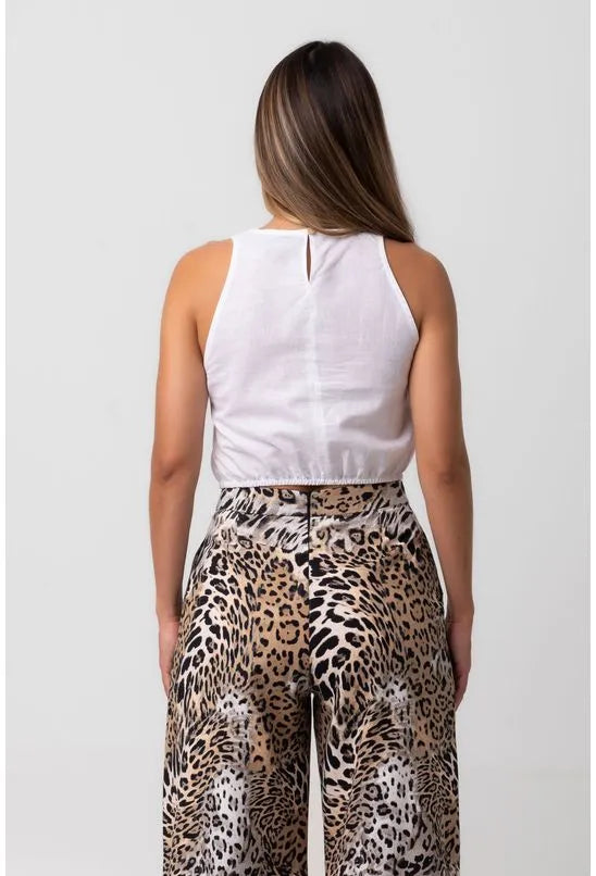 BLUSA CROPPED BALONÊ BRANCA LABRAVA