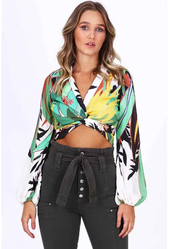 BLUSA AMARRAÇÃO FOLHAGEM ALL IS LOVE