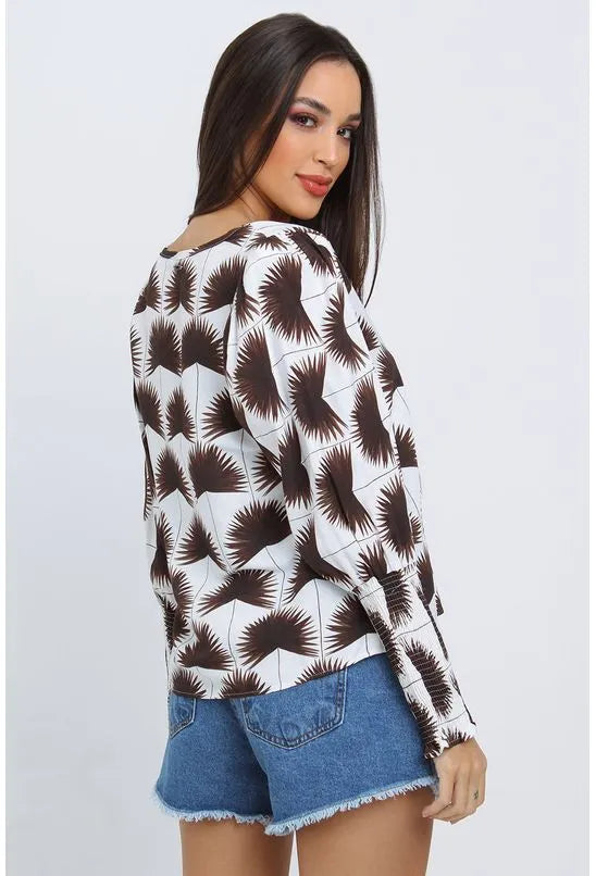 BLUSA LINHO ESTAMPADA FORUM
