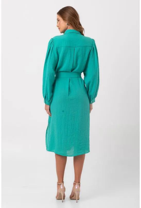 CHEMISE VISCOSE TEXTURIZADA VERDE PEQUIÁ