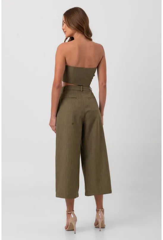BLUSA SEM ALÇAS BOTÕES VERDE LABRAVA