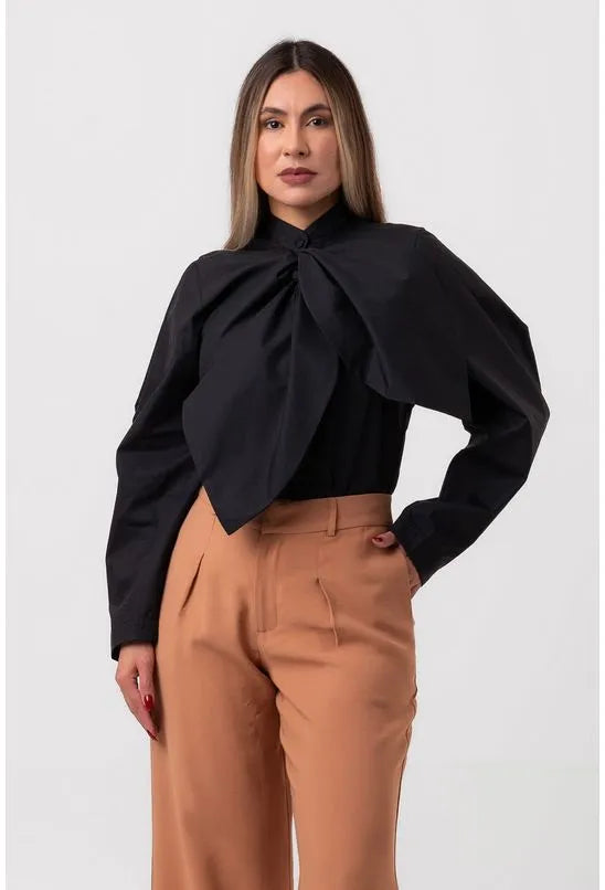 CAMISA LAÇO MANGA LONGA PRETA LABRAVA