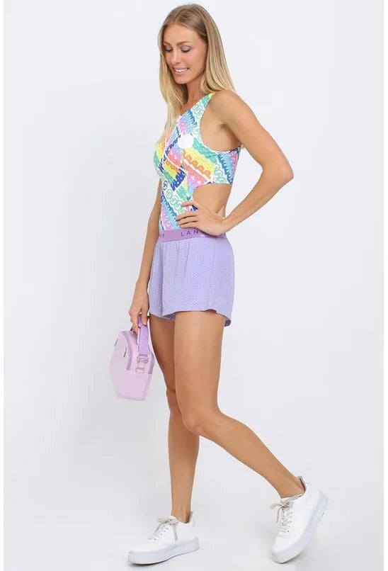 BODY ESTAMPADO ZÍPER FRENTE LANÇA PERFUME