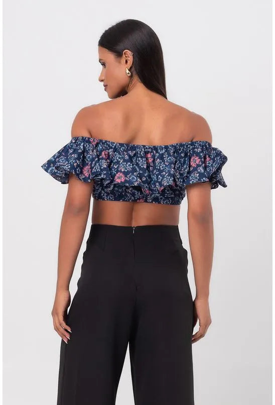 BLUSA TRICOLINE BABADO CARAÍVA PEQUIÁ