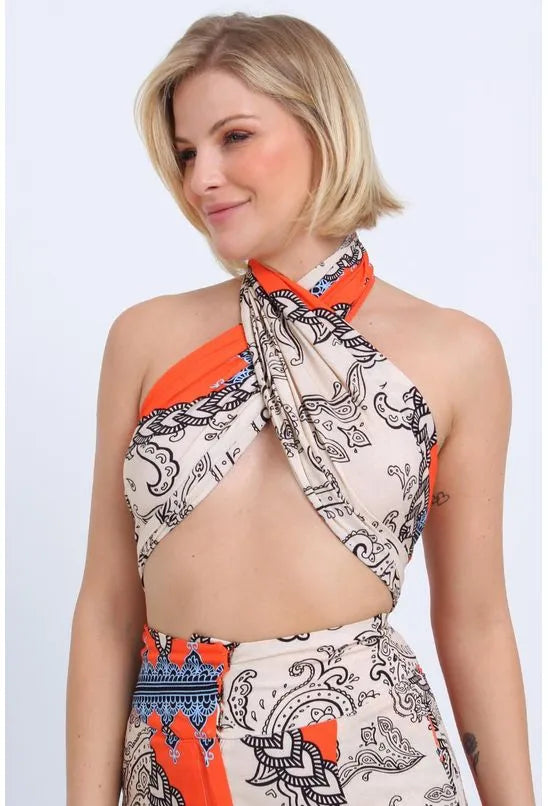 TOP LENÇO CAXEMIRA PEQUIÁ