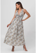 VESTIDO SUPER MIDI FLOR DO ORIENTE BEGE PEQUIÁ
