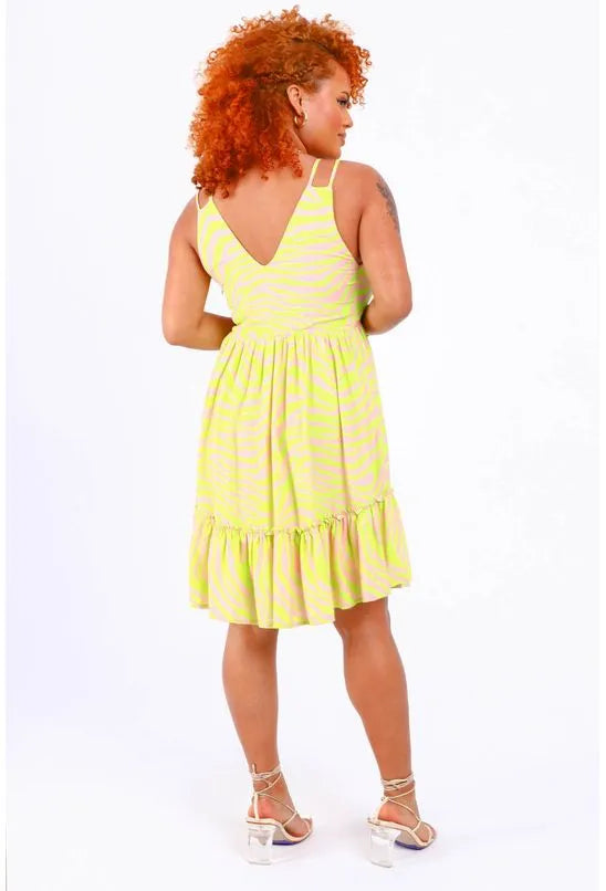 VESTIDO CURTO ALÇA ZEBRA ALL IS LOVE