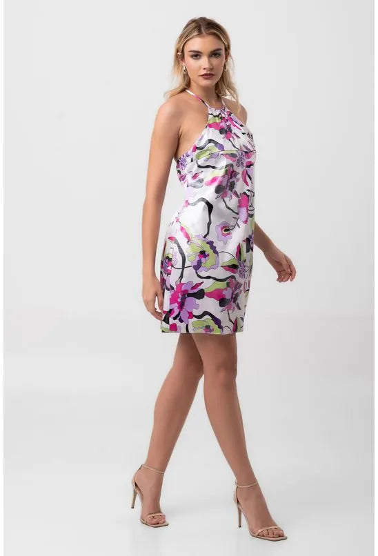 VESTIDO CURTO ALÇAS CRUZADAS SENSUALE ROSA LABRAVA