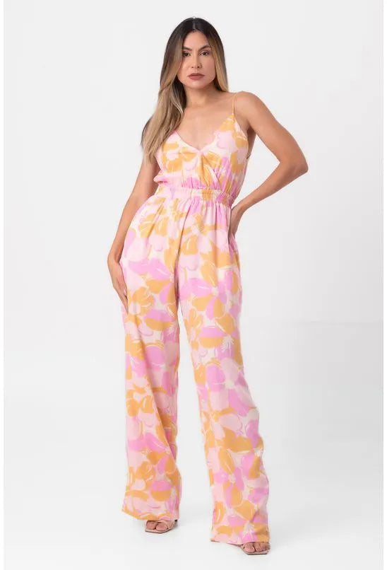 MACACÃO PANTALONA BLUSH ROSA PEQUIÁ