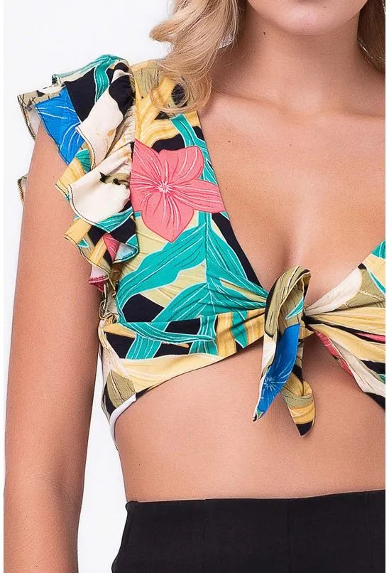 BLUSA CROPPED AMARRAÇÃO LÍRIO DA NOITE PEQUIÁ