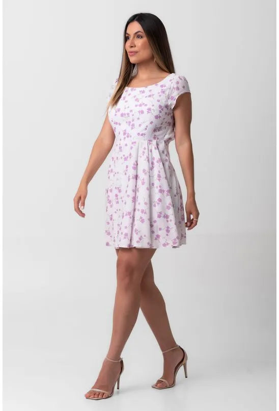 VESTIDO CURTO LAVANDA TROPICAL PEQUIÁ