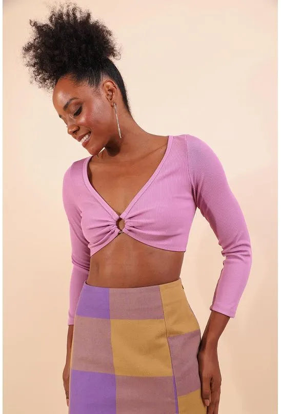 BLUSA CROPPED MANGA 7/8 MYFT