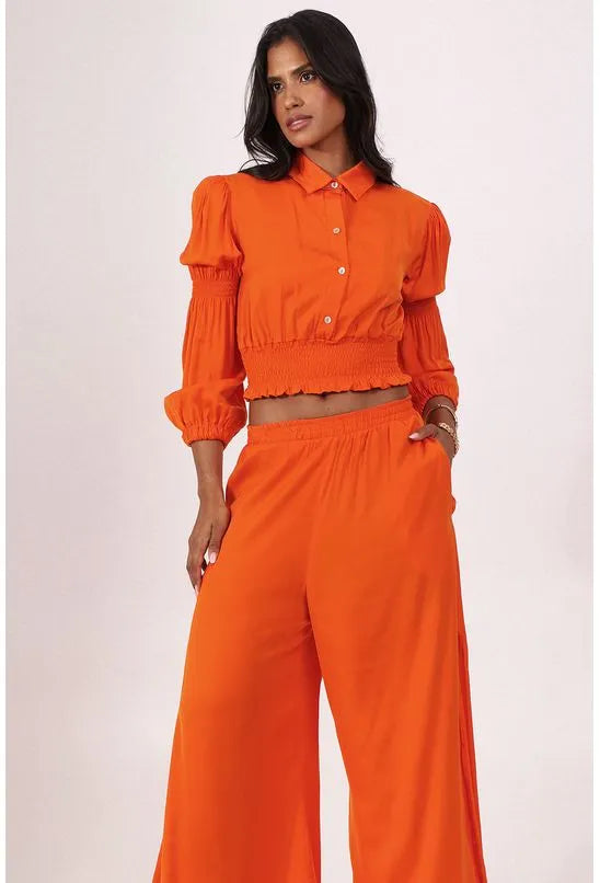 BLUSA VISCOSE LASTEX LARANJA PEQUIÁ