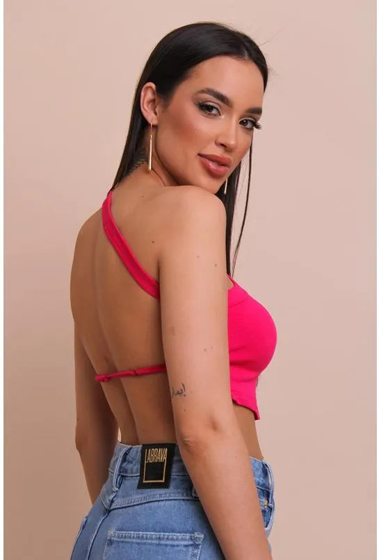 BLUSA OMBRO ÚNICO PINK LABRAVA