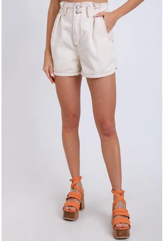 SHORT SARJA CLOCHARD STONADO ANIMALE JEANS