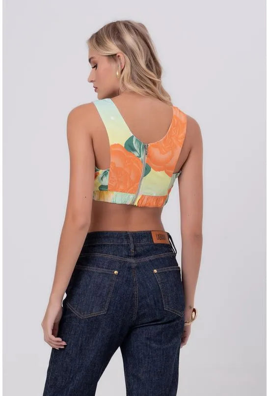 TOP CROPPED FLOR DE COCO PEQUIÁ
