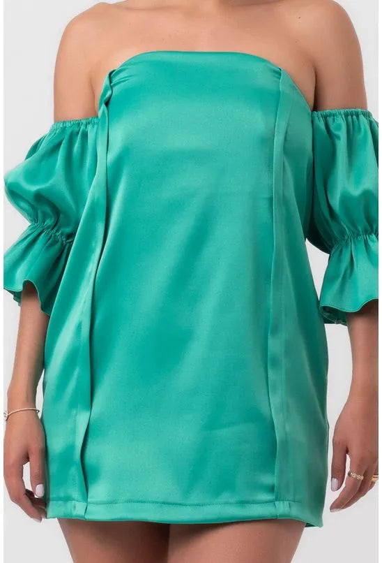 VESTIDO CURTO KIM TOP ESTRUTURADO VERDE LABRAVA