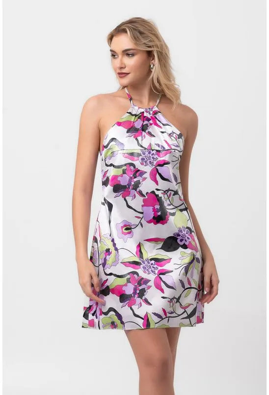 VESTIDO CURTO ALÇAS CRUZADAS SENSUALE ROSA LABRAVA