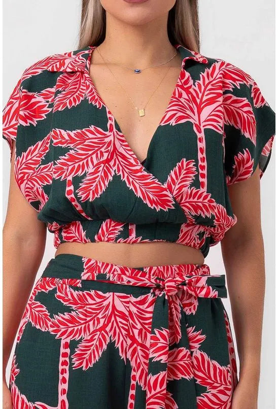 BLUSA TRANSPASSADA BRILHO DA SELVA PEQUIÁ