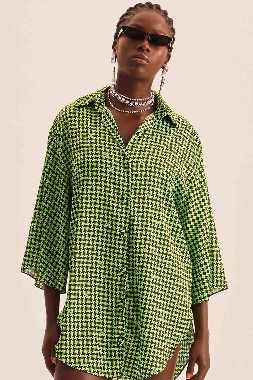 CAMISA ALONGADA ESTAMPADA LANÇA PERFUME