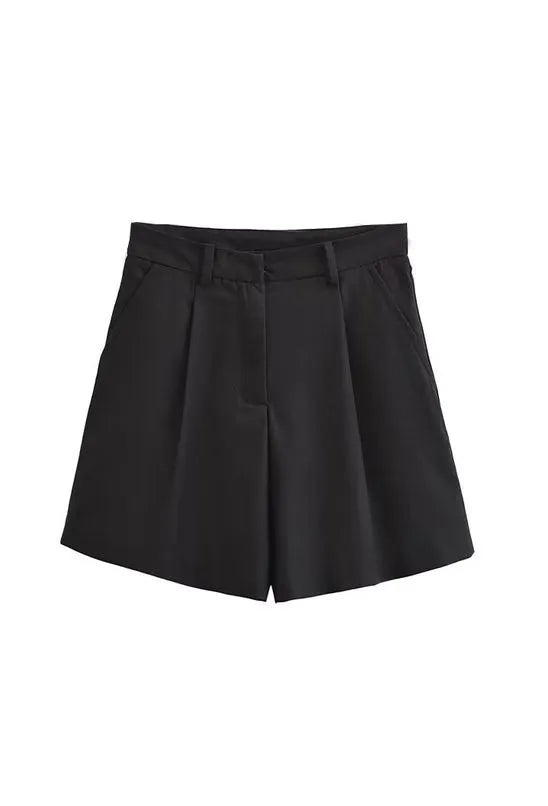 CONJUNTO COLETE E BERMUDA ALFAIATARIA PRETA